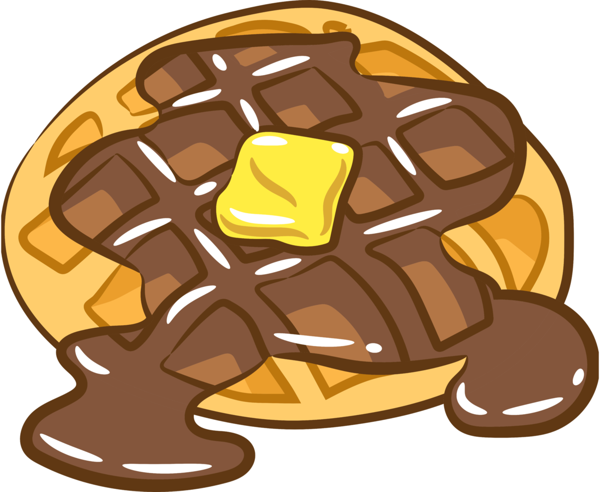 Waffle png graphic clipart design