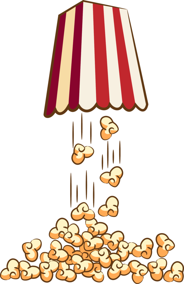 Popcorn png graphic clipart design