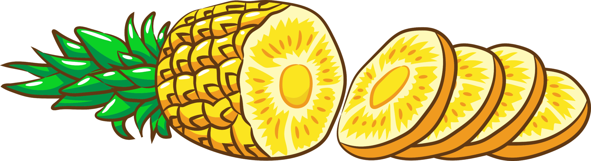 Pineapple png graphic clipart design