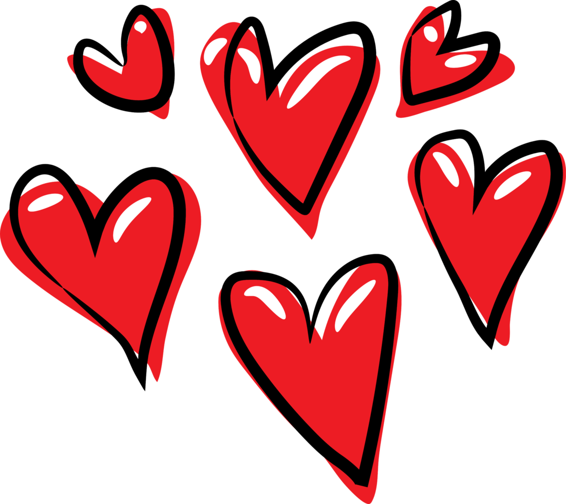 Heart png graphic clipart design
