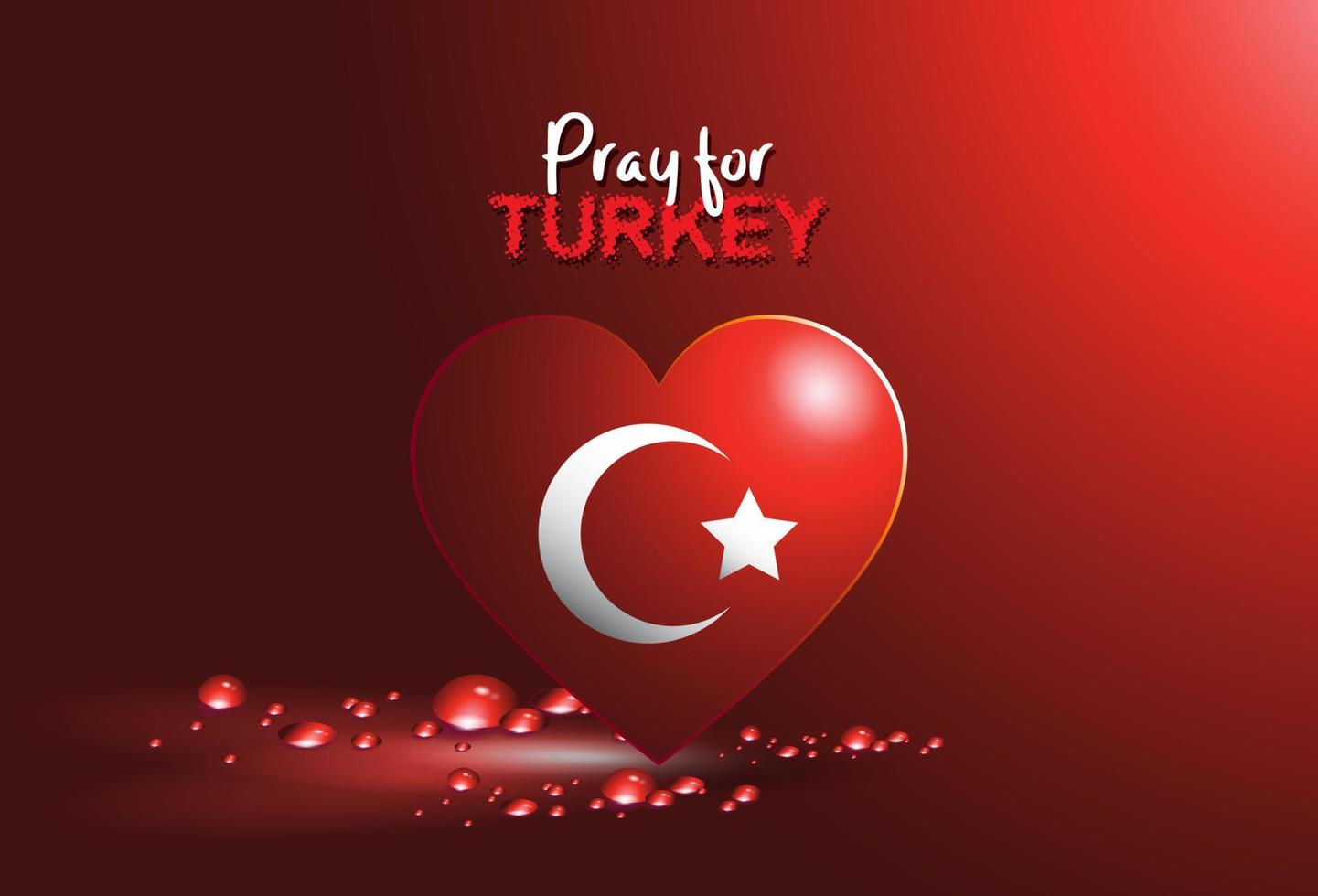Pray for Turkey vector illustration