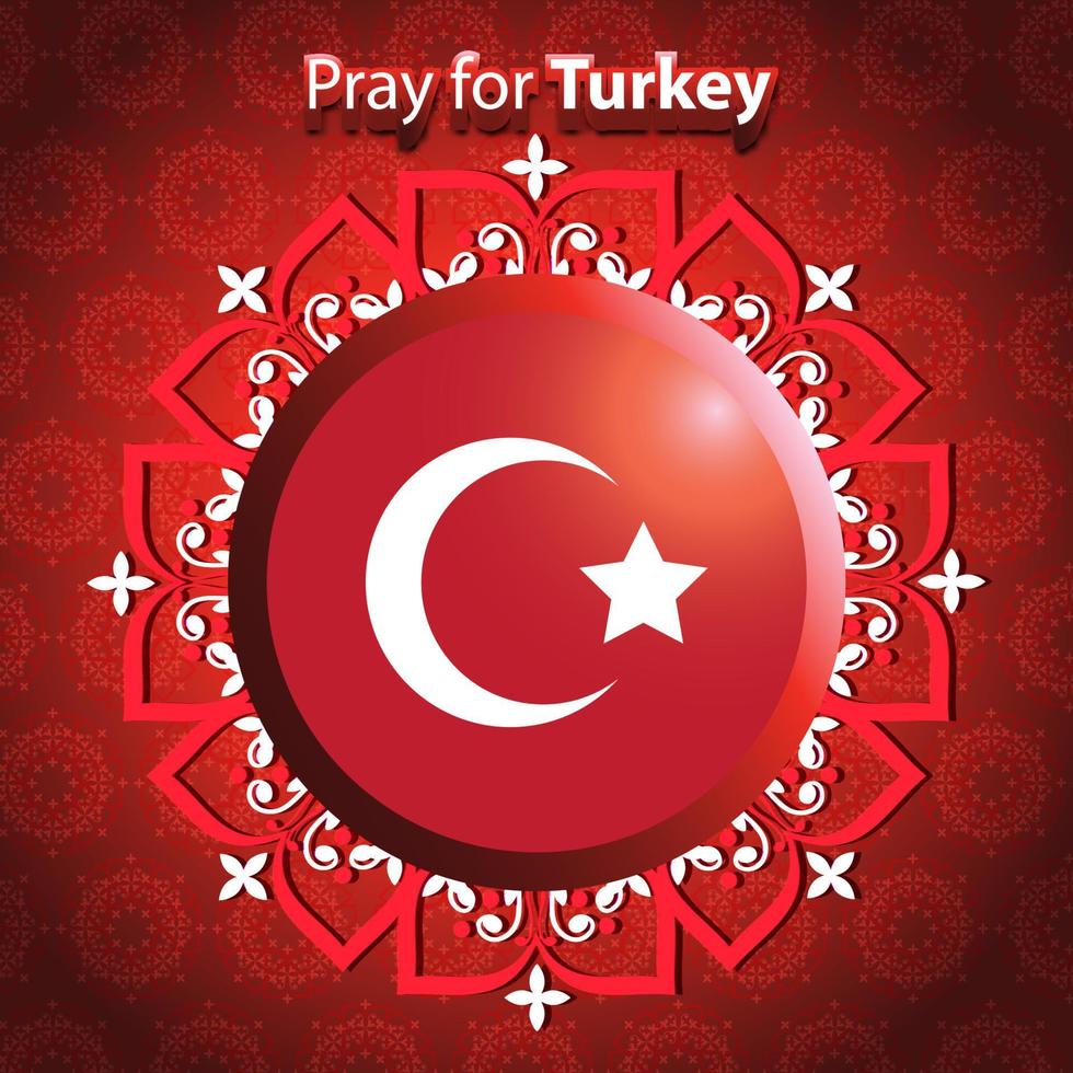 Pray for Turkey vector illustration. Vector illustration with the text asking prays due to a strong earthquake