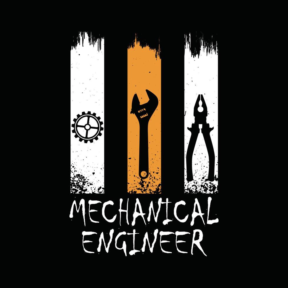 Mechanical Engineer T-shirt Design vector