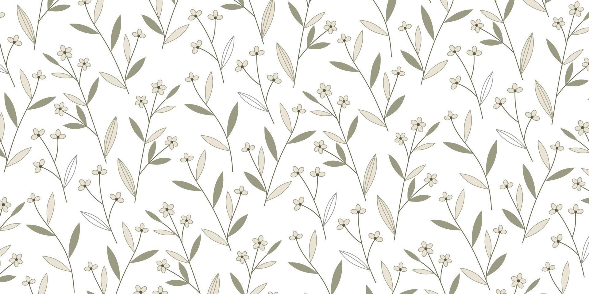 Minimalist floral pattern design for background and wallpaper vector