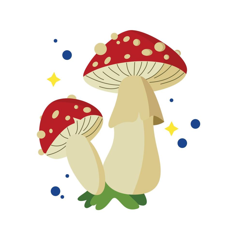 Cute mushroom isolated for design element vector