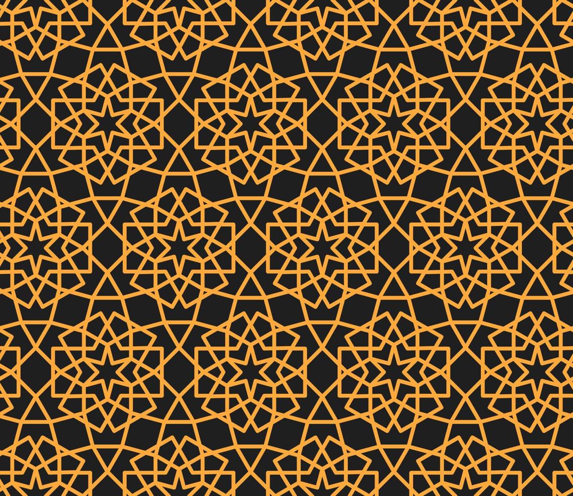 Mashrabiya arabesque arabic seamless pattern vector