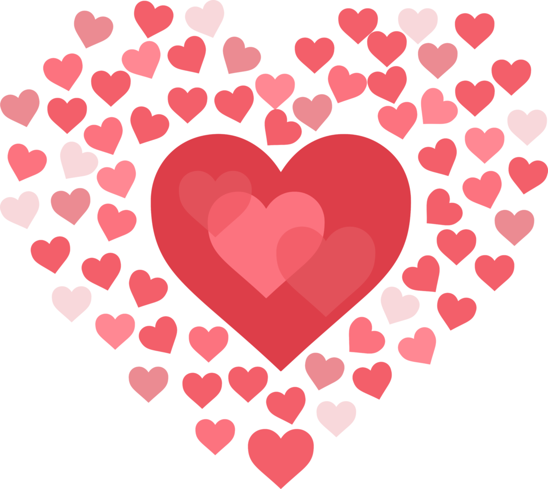 Heart png graphic clipart design