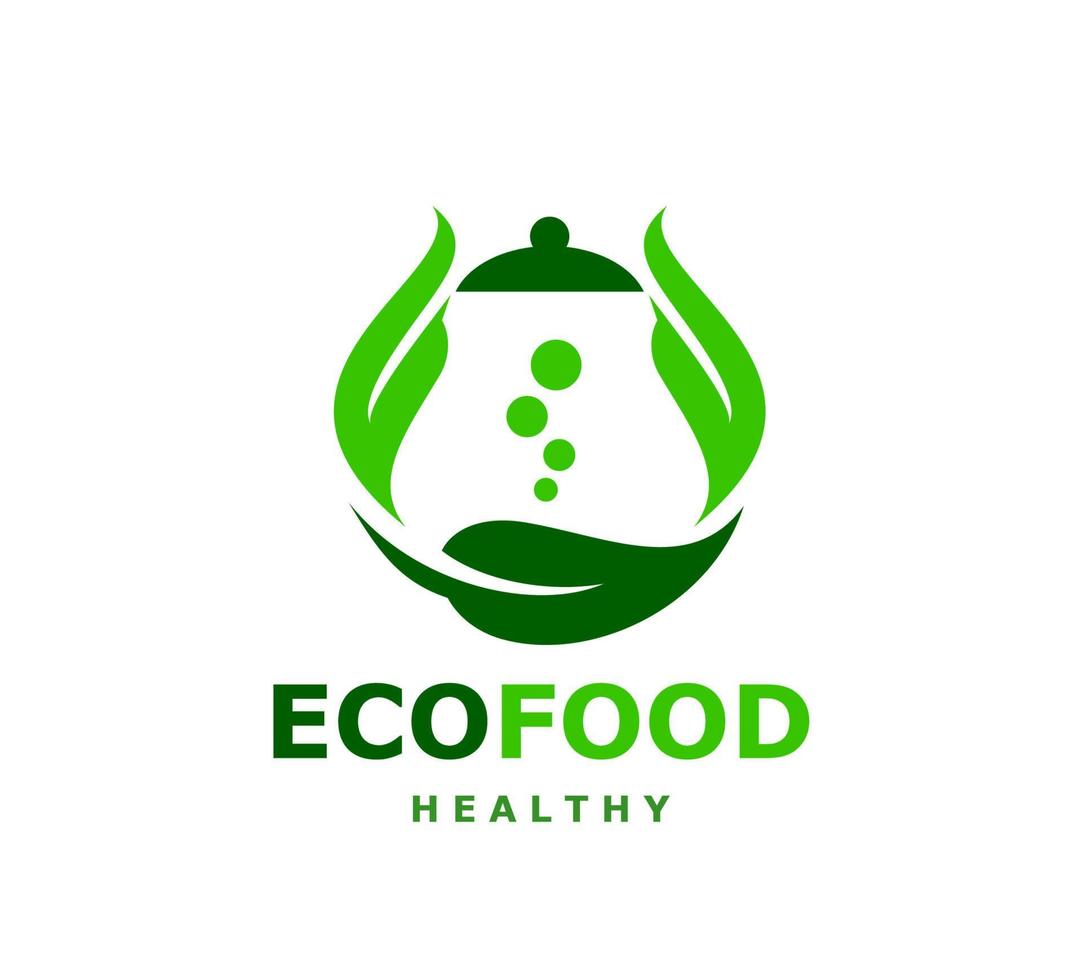 Healthy natural food, eco natural product icon vector