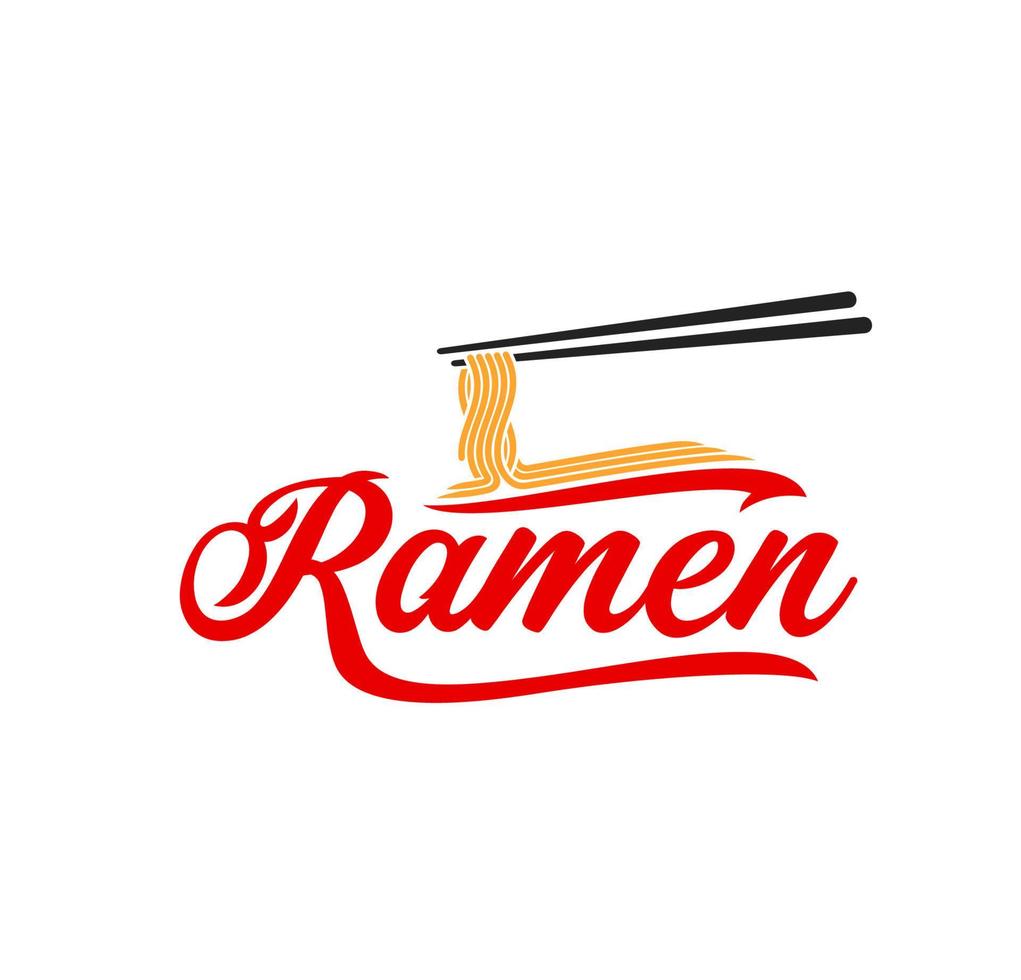 ramen restaurante, asiático cocina comida icono vector