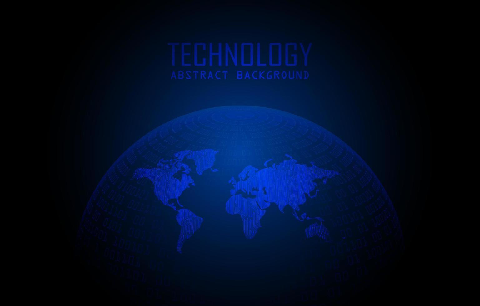 Modern World Map Holograph on Technology Background vector