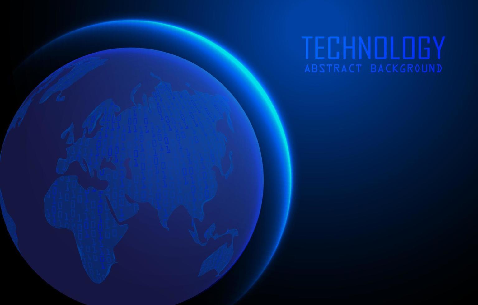 Modern World Map Holograph on Technology Background vector