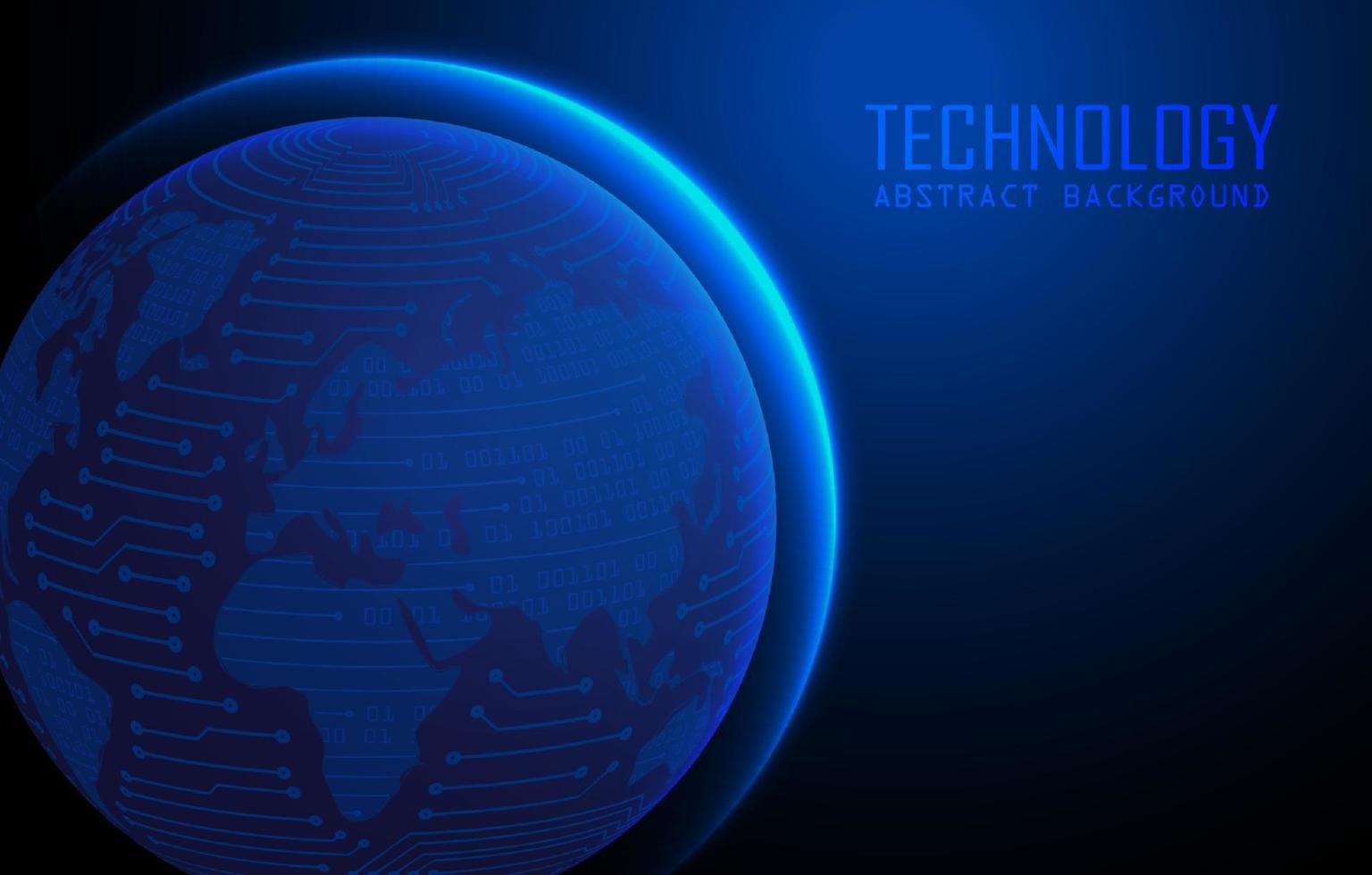 Modern World Map Holograph on Technology Background vector