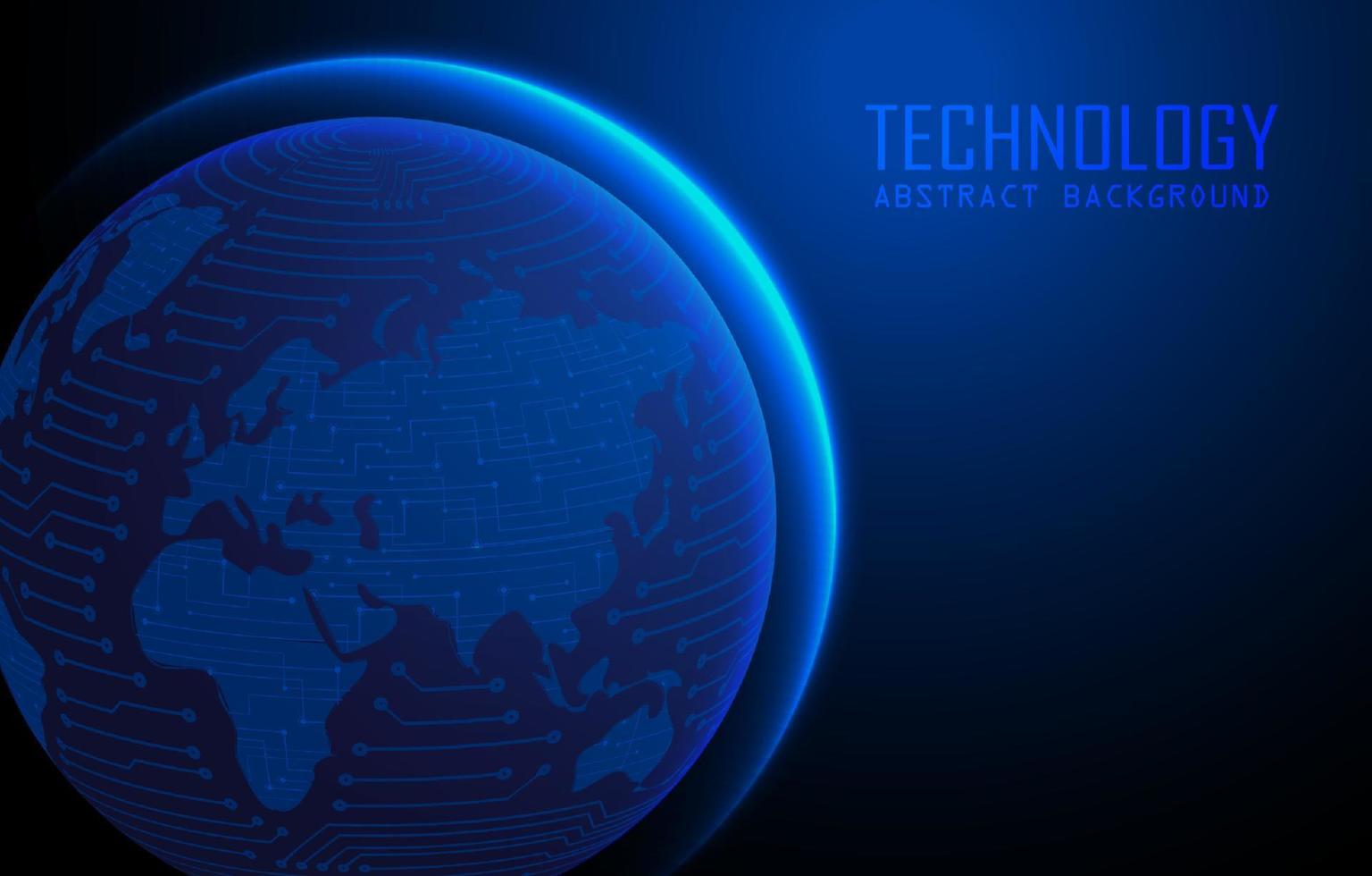 Modern World Map Holograph on Technology Background vector