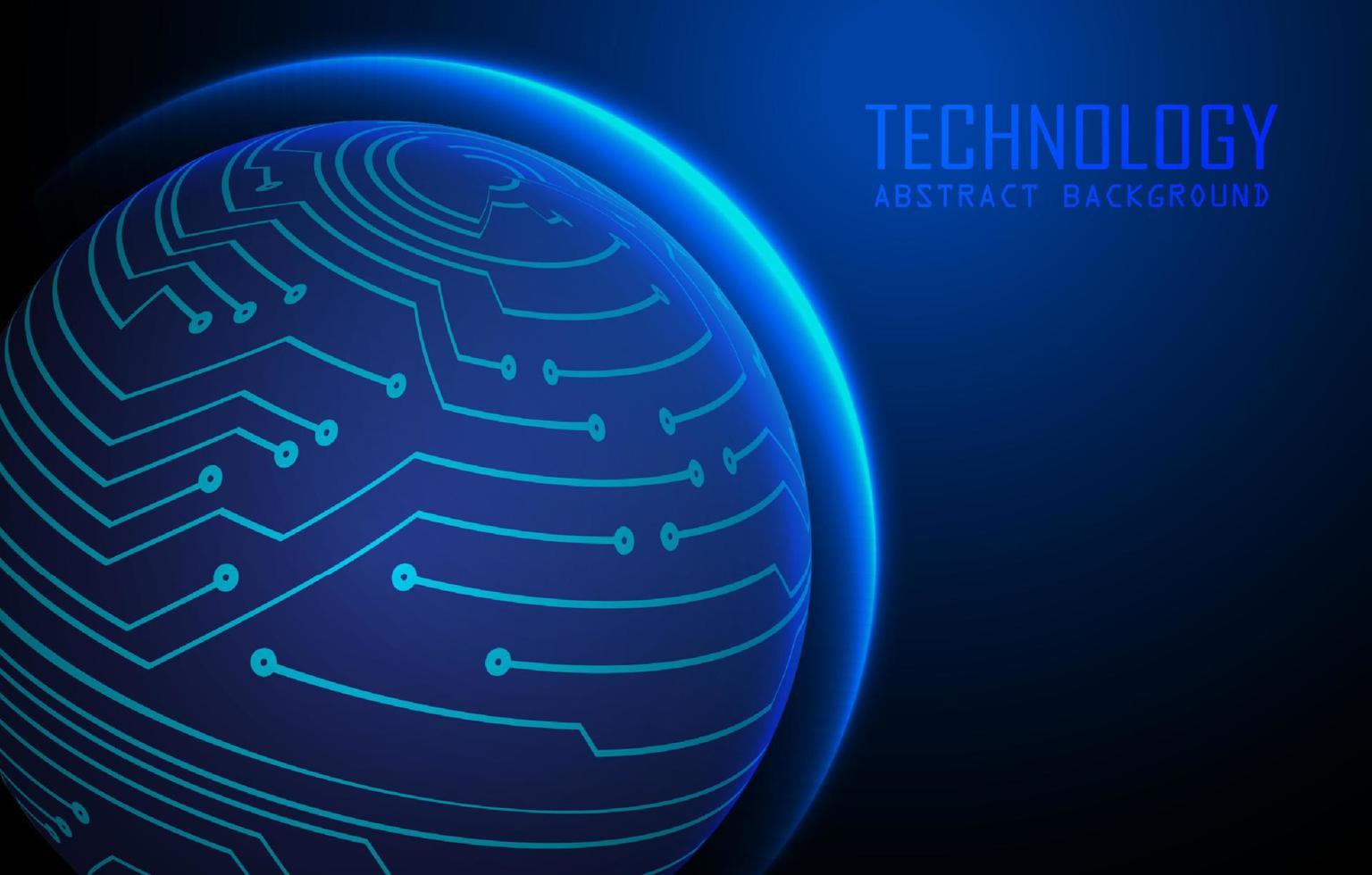 holograma de mapa del mundo moderno sobre fondo de tecnología vector