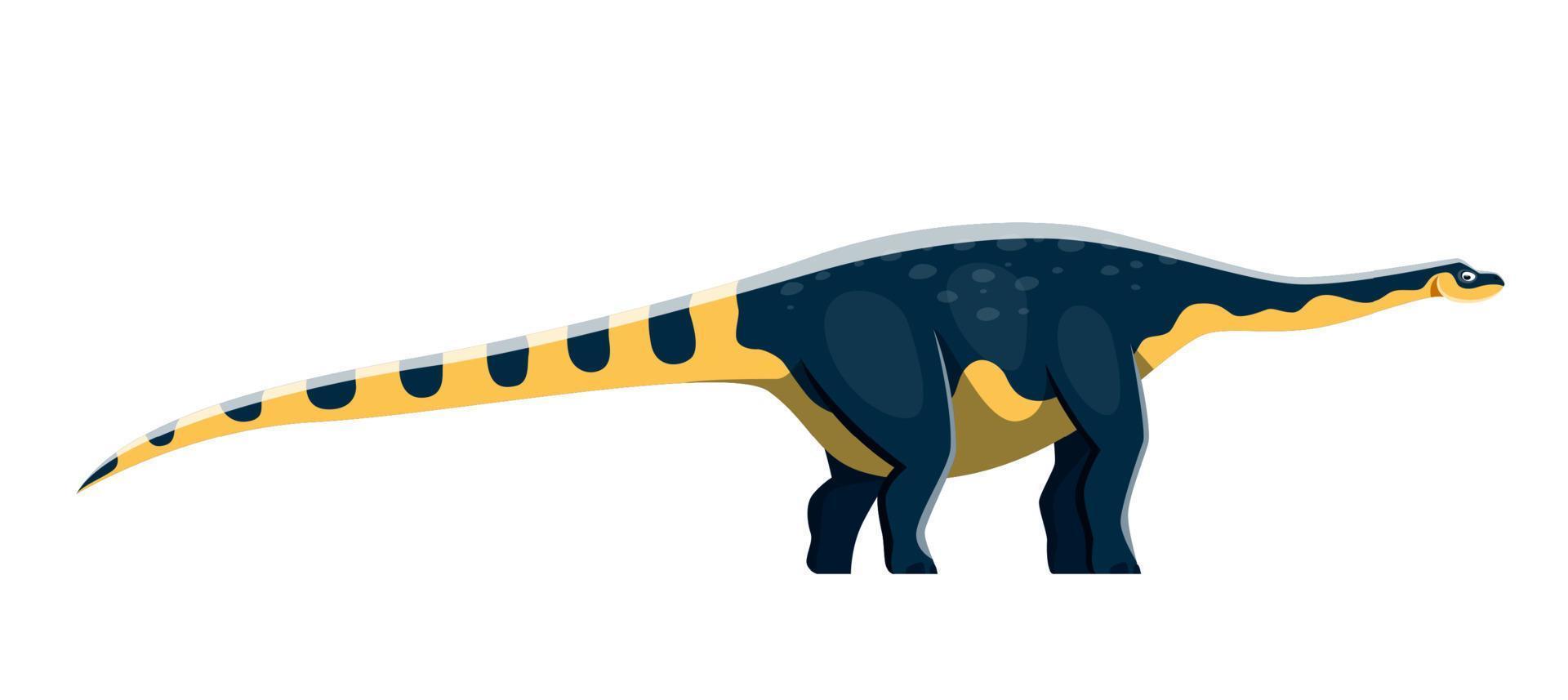 Cartoon Magyarosaurus dinosaur cute character vector