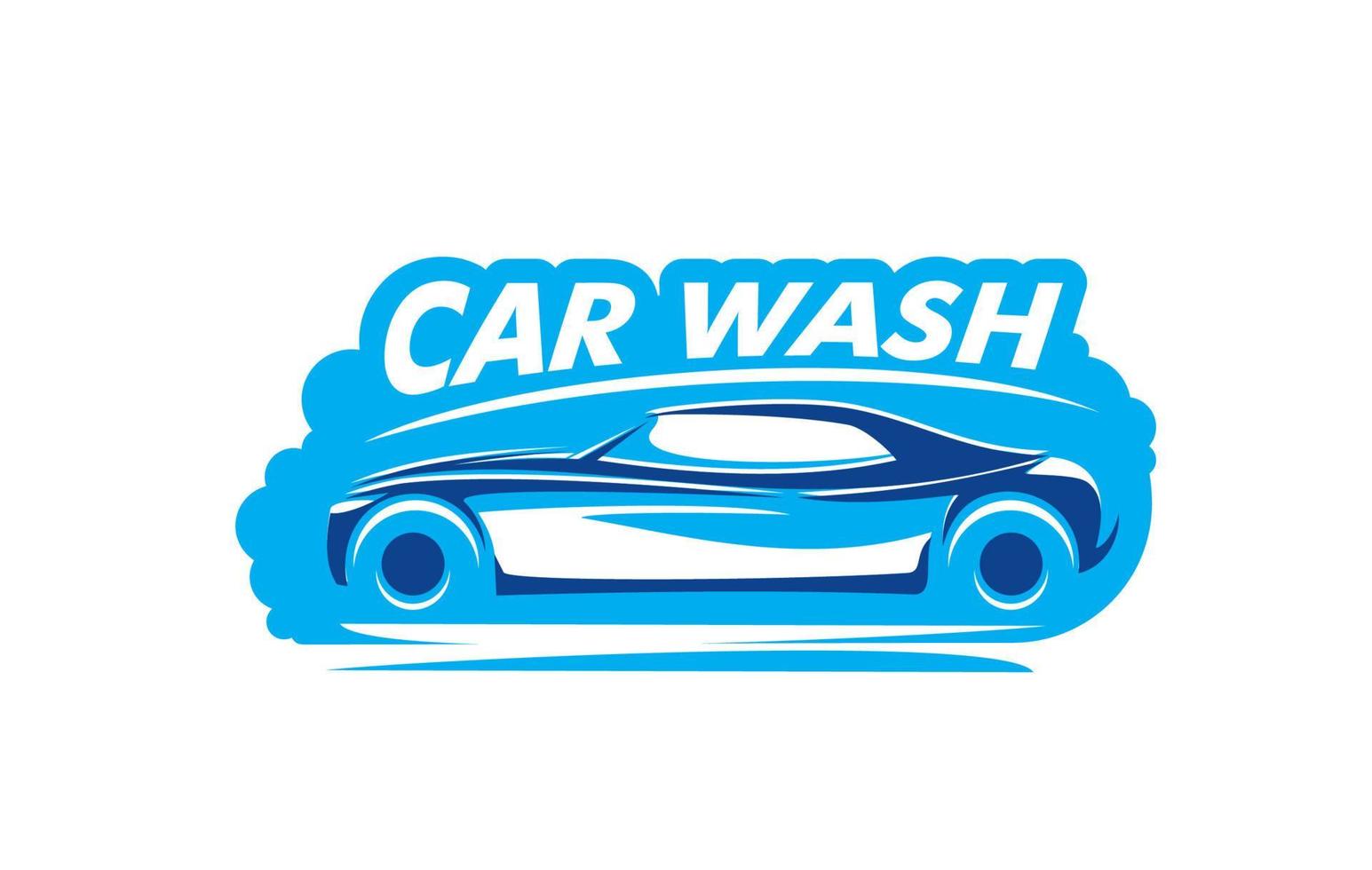 Car wash service, automobile cleaning garage icon vector