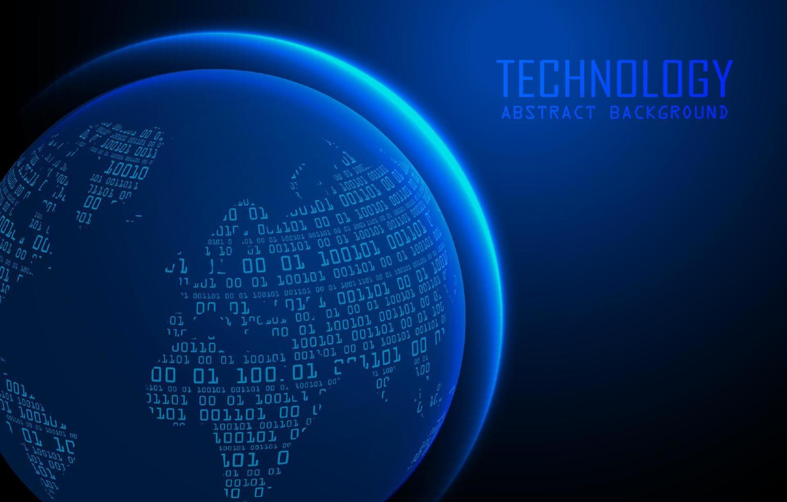 holograma de mapa del mundo moderno sobre fondo de tecnología vector