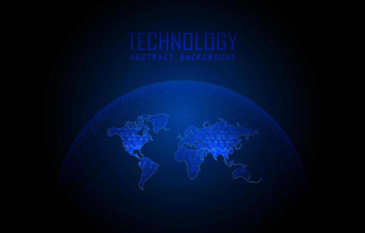 Modern World Map Holograph on Technology Background vector