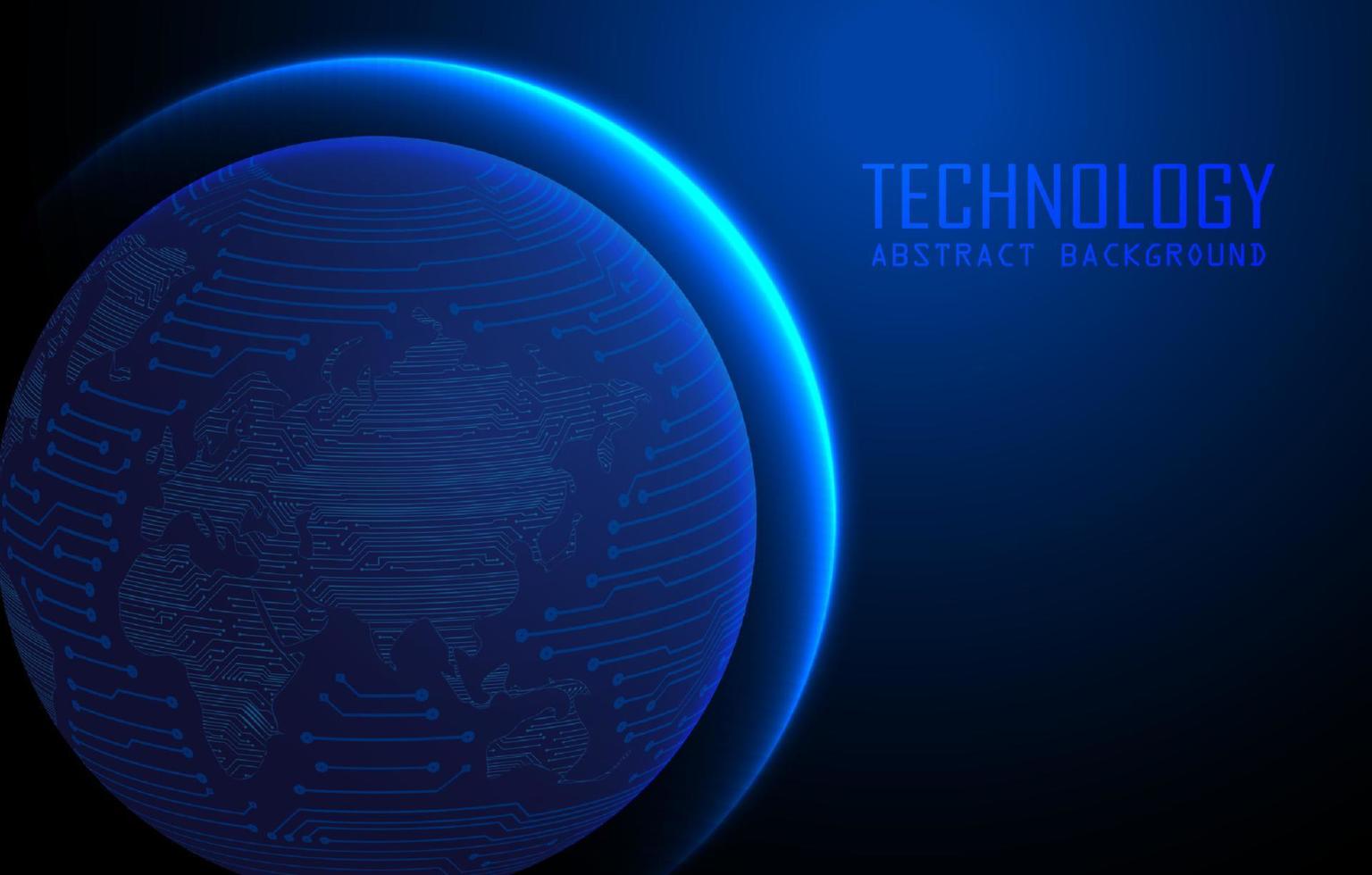 Modern World Map Holograph on Technology Background vector