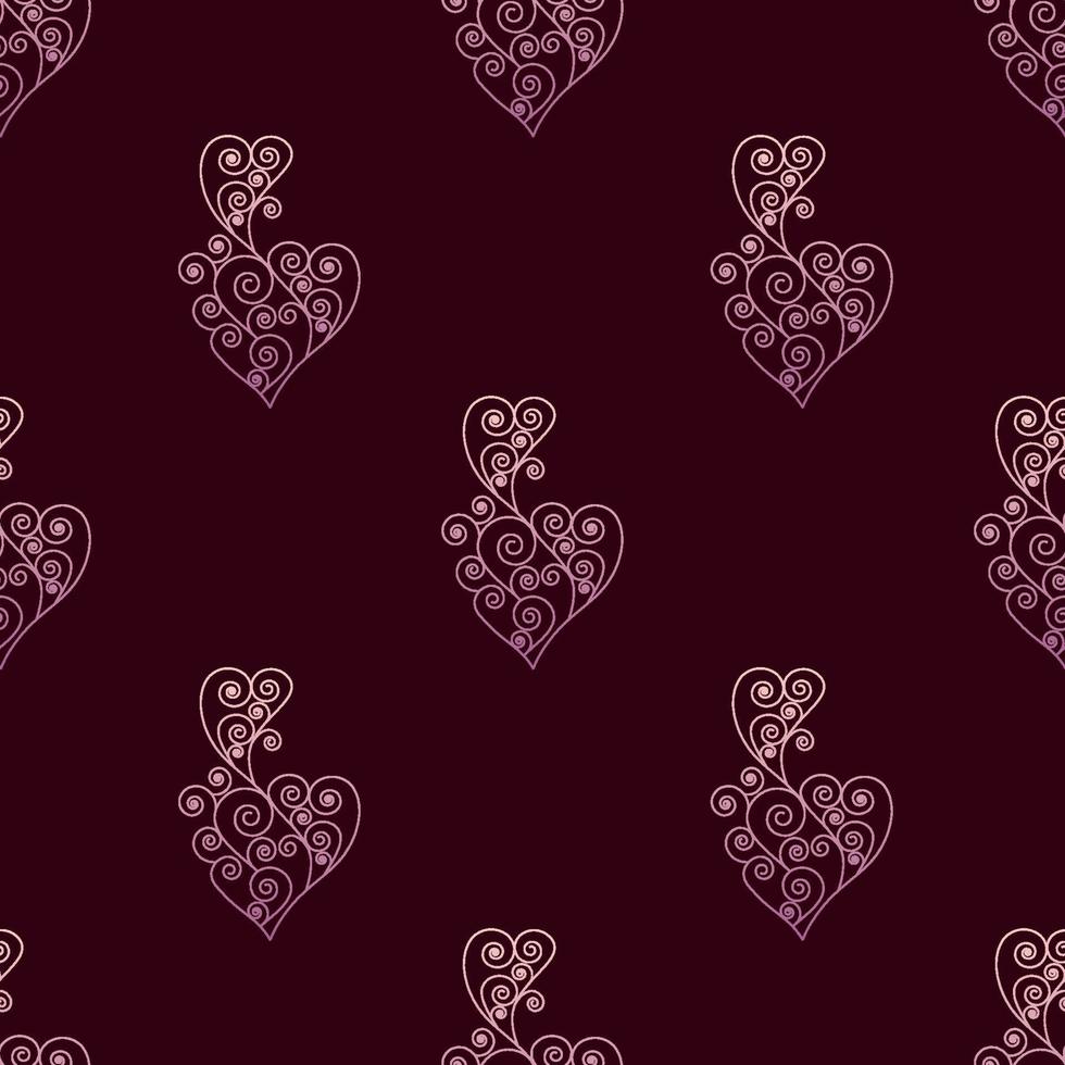 fabric pattern of heart line , textile pattern vector