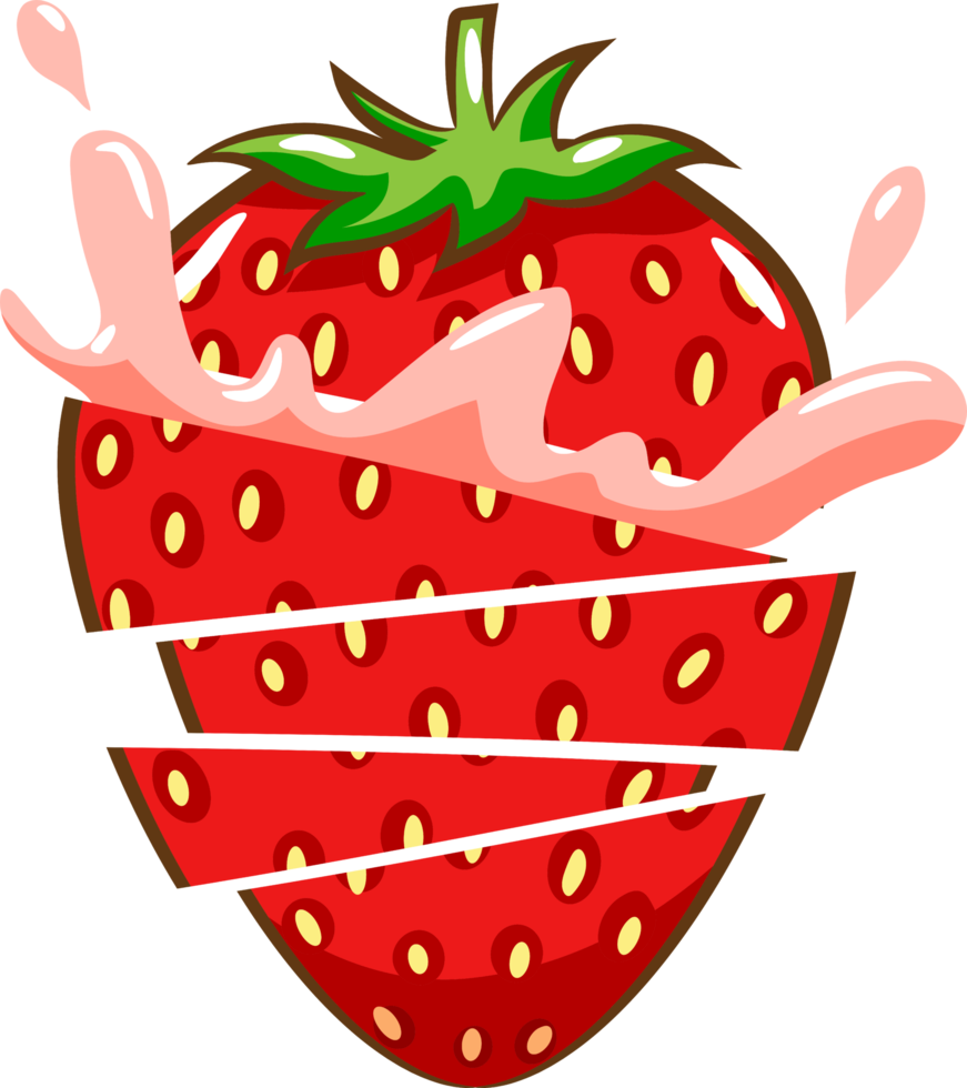 Strawberry png graphic clipart design