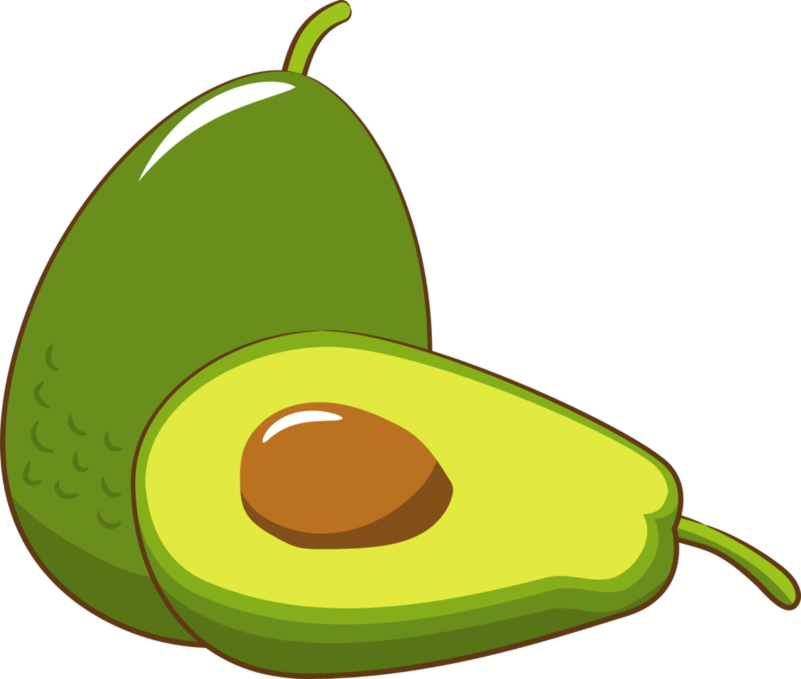 Avocado png graphic clipart design