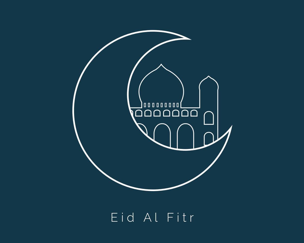 eid Alabama fitr línea Arte modelo vector