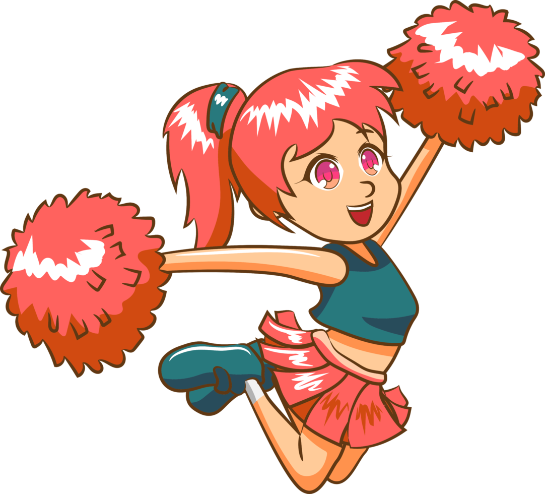 Cheerleader png graphic clipart design