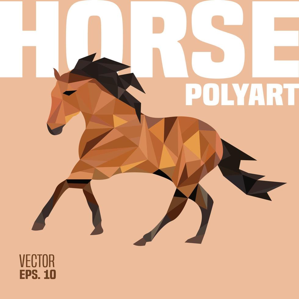 caballo polígono ilustración vector