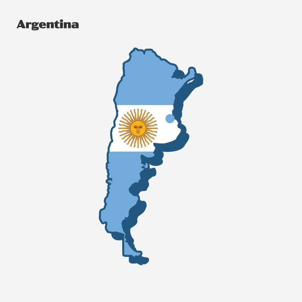 Argentina Country Nation Flag Map Infographic vector