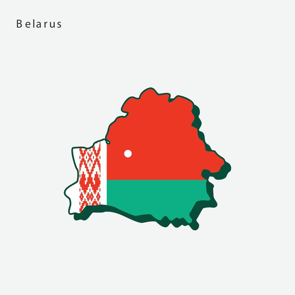 Belarus Country Nation Flag Map Infographic vector