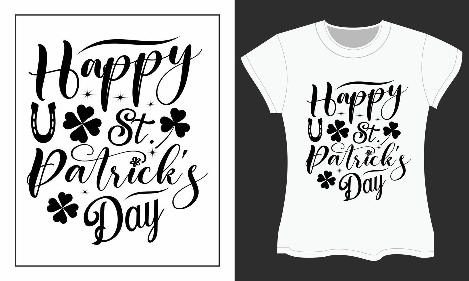 Happy St. Patrick's Day SVG t-shirt design. vector