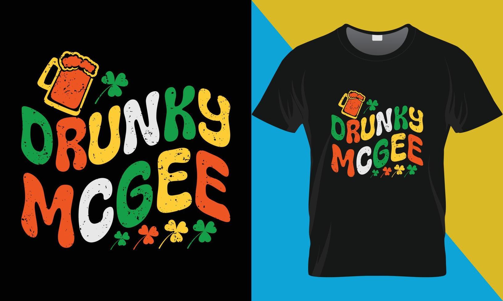 St Patrick's day typography t-shirt design, Drunky McGee vector