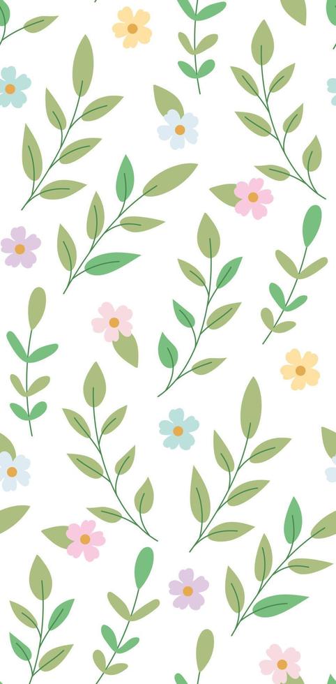 Spring floral colorful seamless pattern vector
