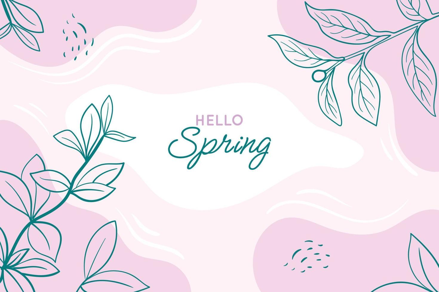 Spring elegant floral abstract background vector