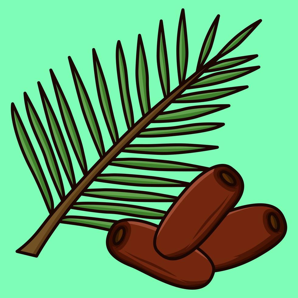 Illustration of dates from Arabic, which are usually eaten in the month of Ramadan vector