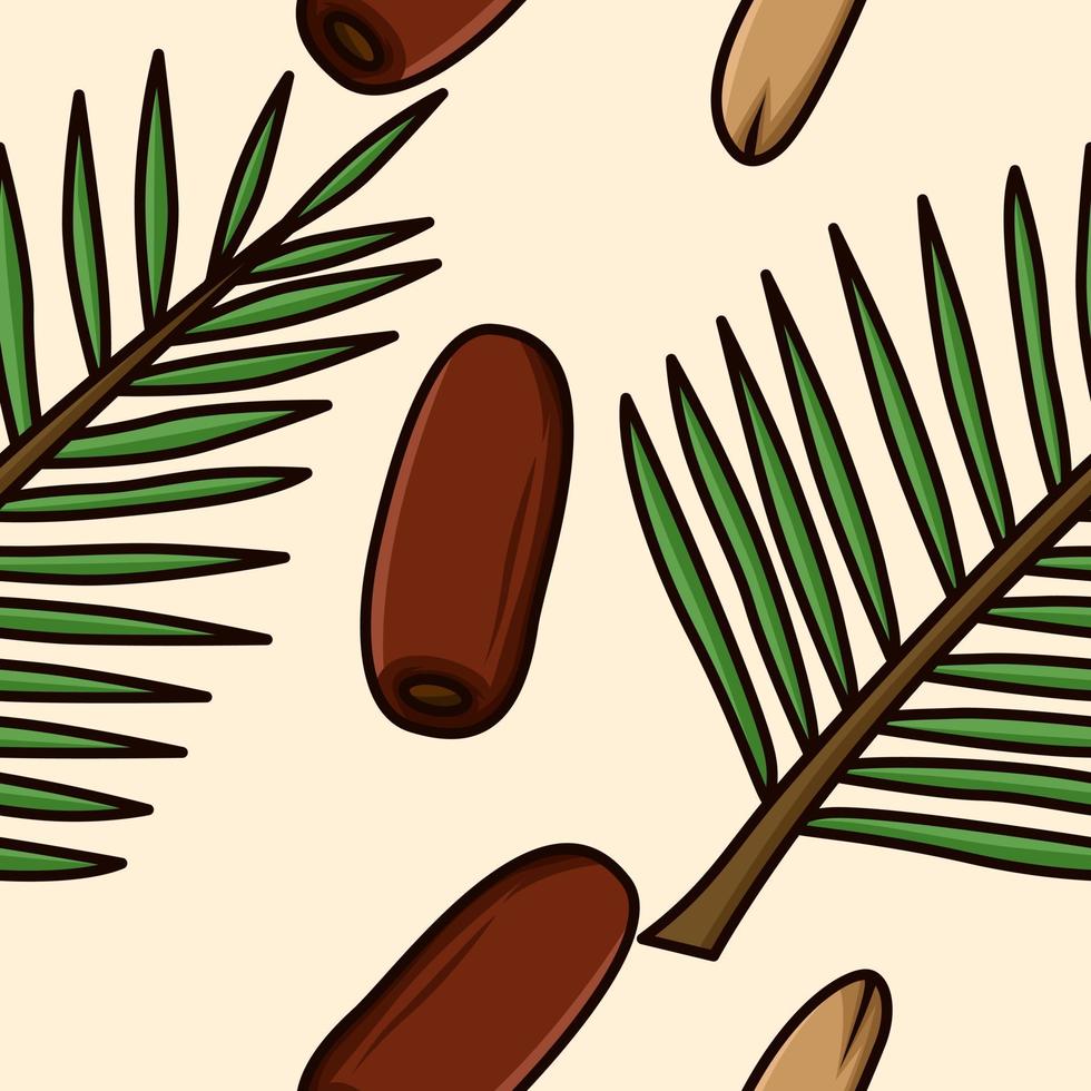 Patren Illustration of dates from Arabic vector