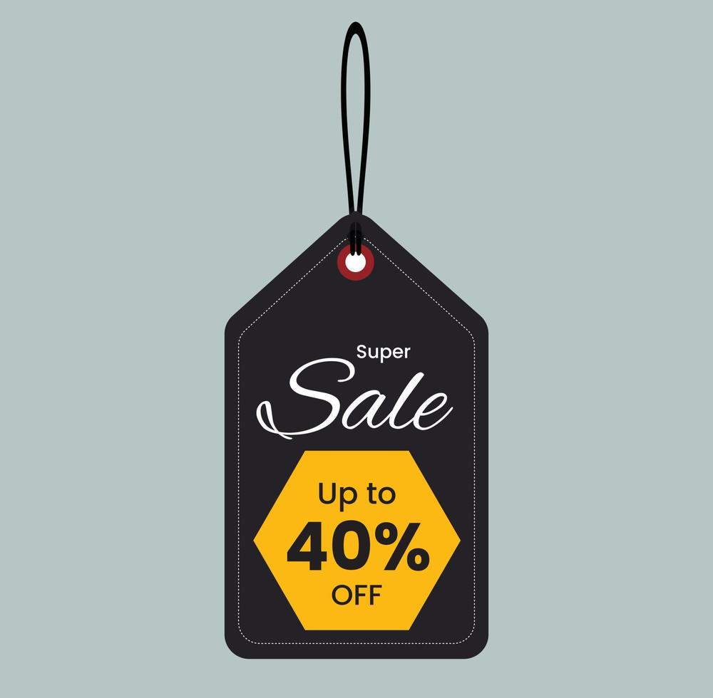 40 percentage off, Discount stickers set for shop, Free Vector