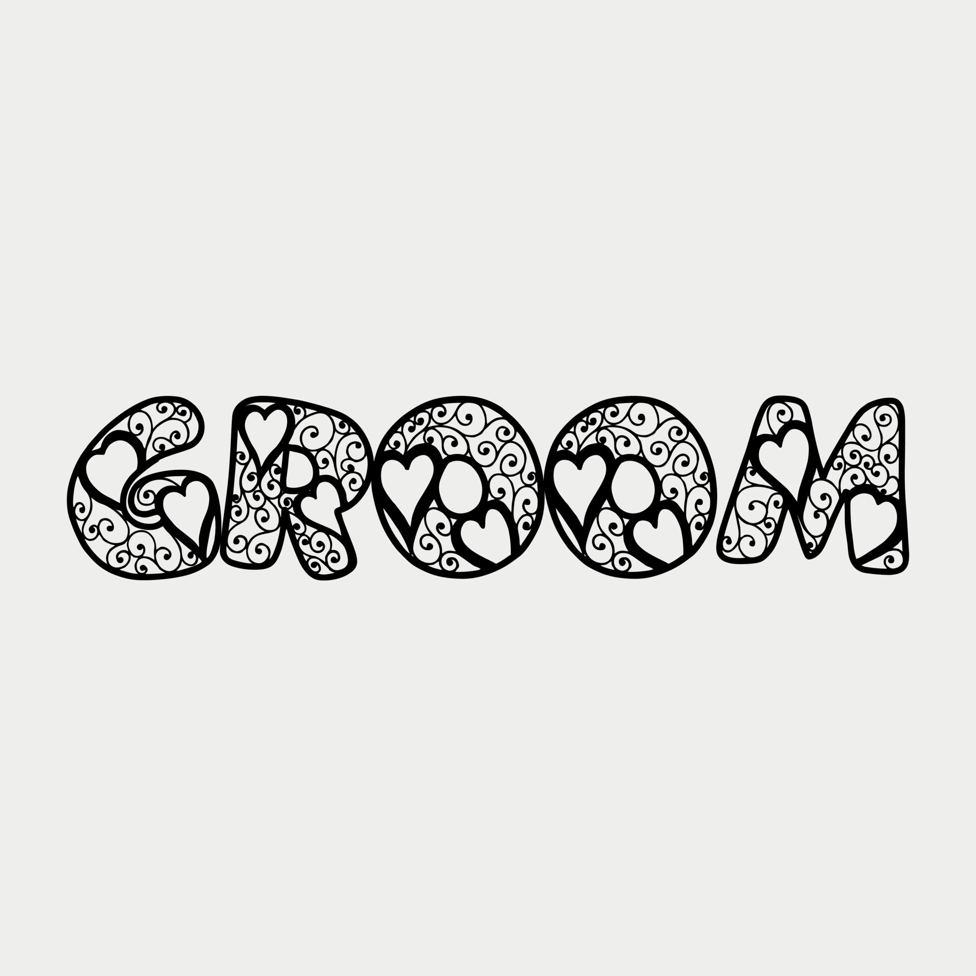 Groom Word lettering vector illustration 19614751 Vector Art at Vecteezy