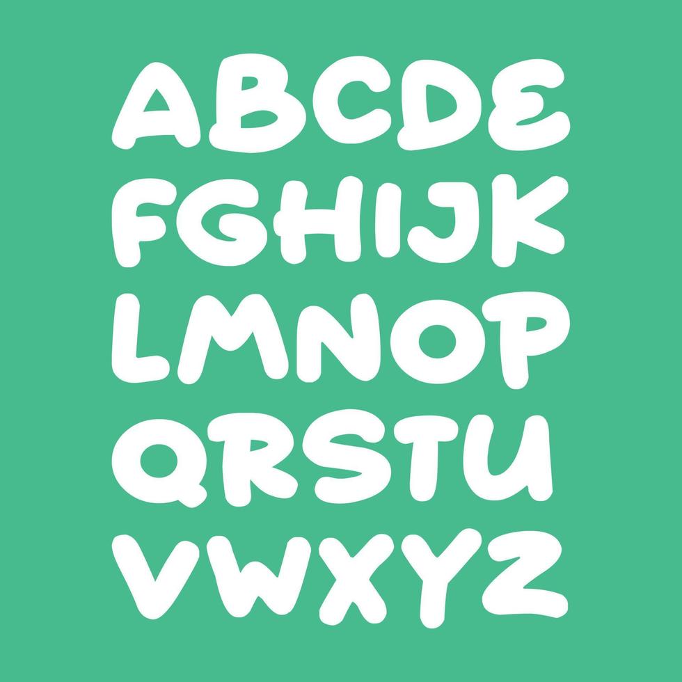 English alphabets Lettering vector illustration