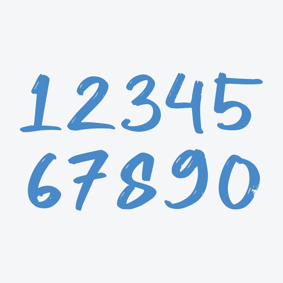 Brushed Math numbers vector illustration