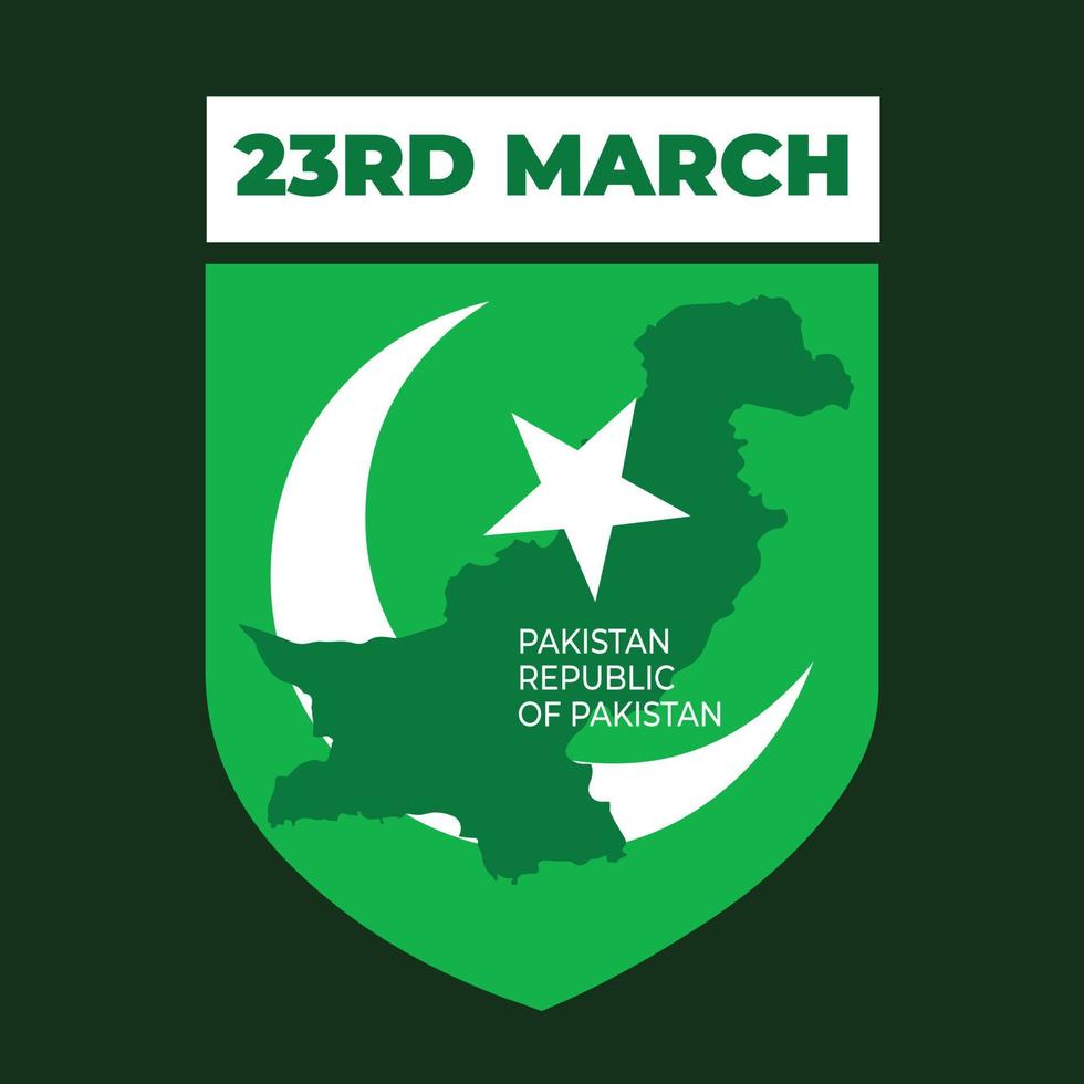 23 marzo Pakistán día diseño concepto vector ilustración