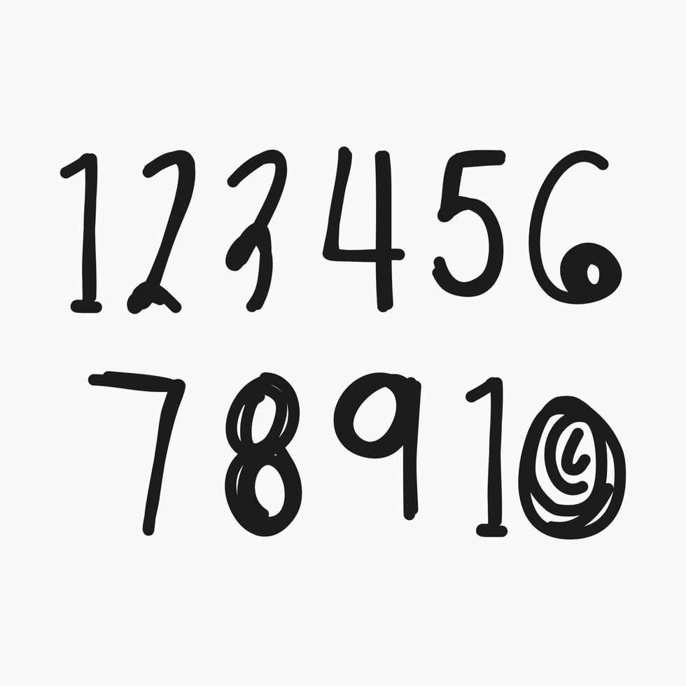 Hand Drawn Math numbers vector illustration