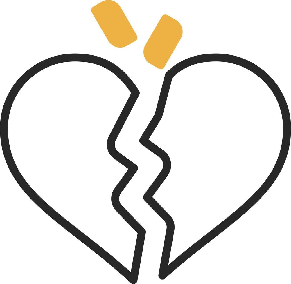 Broken Heart Vector Icon