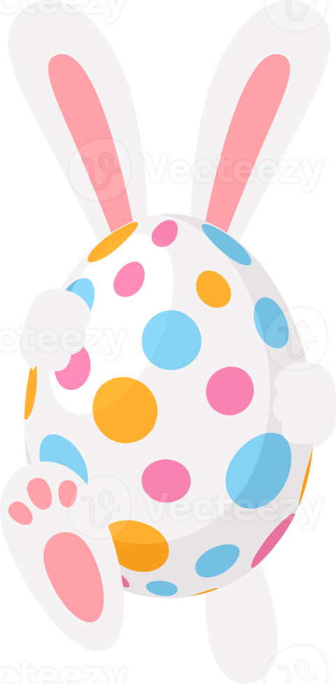 easter bunny rabbit and eggs png