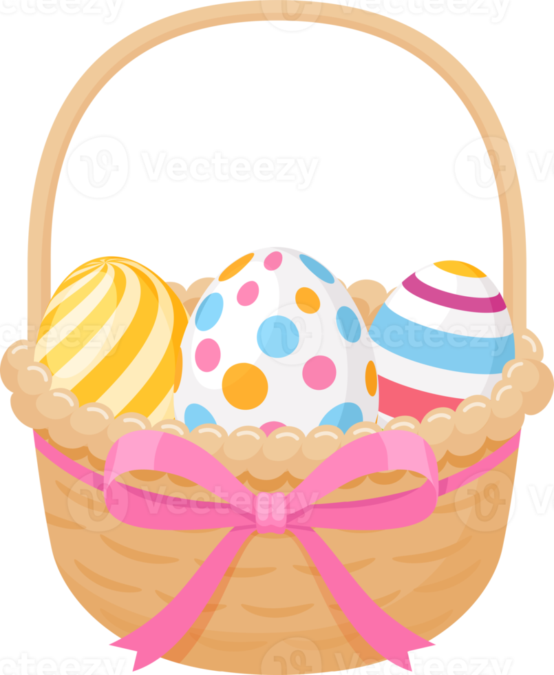 easter bunny rabbit and eggs png