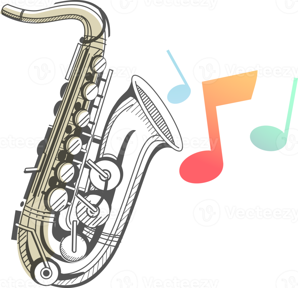 Saxophone symbol illustration png