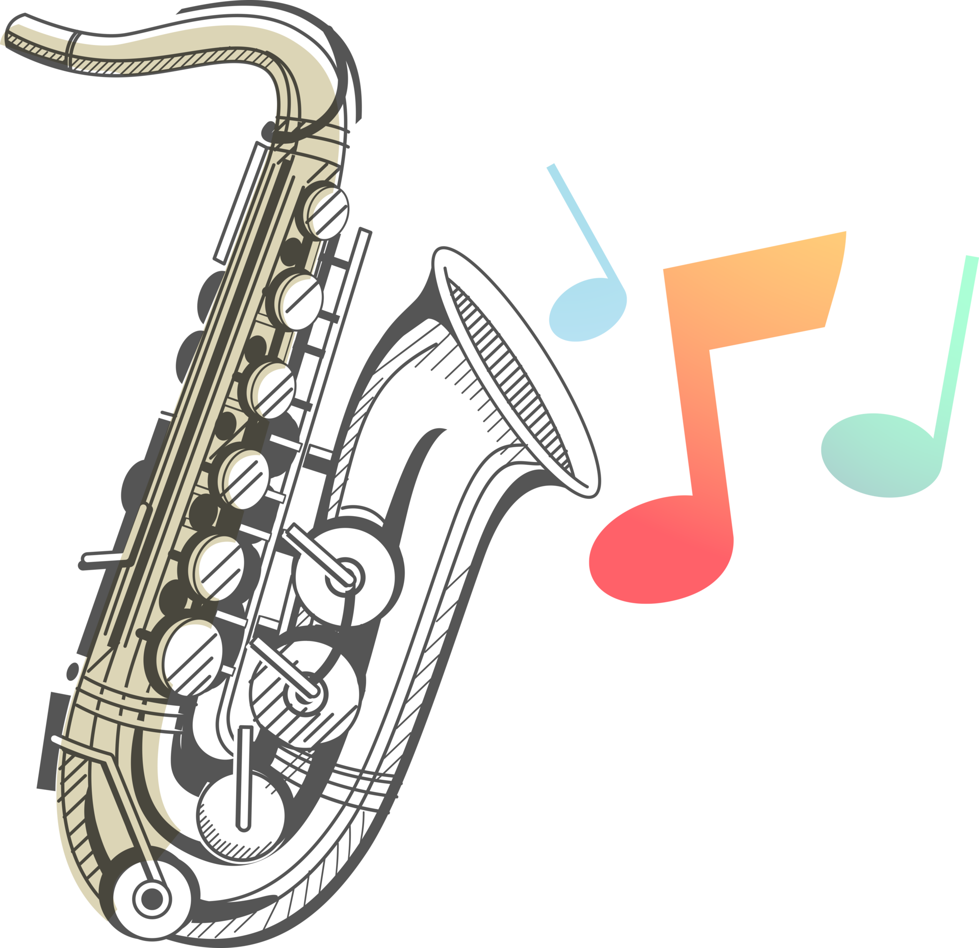 saxofone símbolo ilustração 19615292 PNG