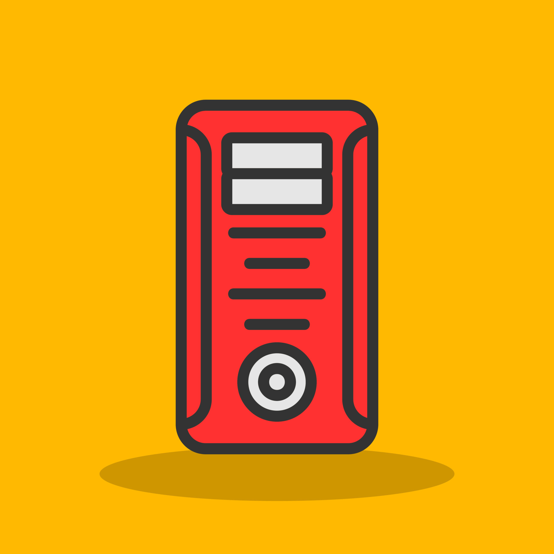 Computer Tower Vector Icon 19615318 Vector Art at Vecteezy