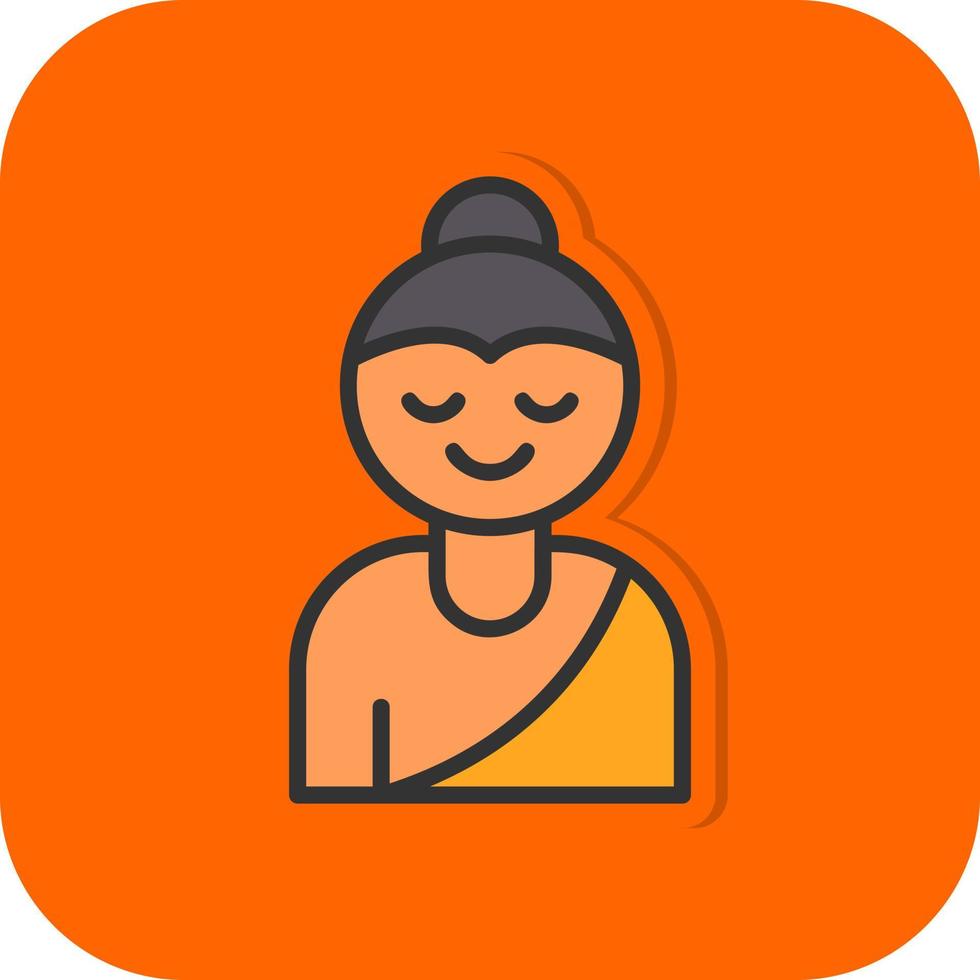 icono de vector de buda